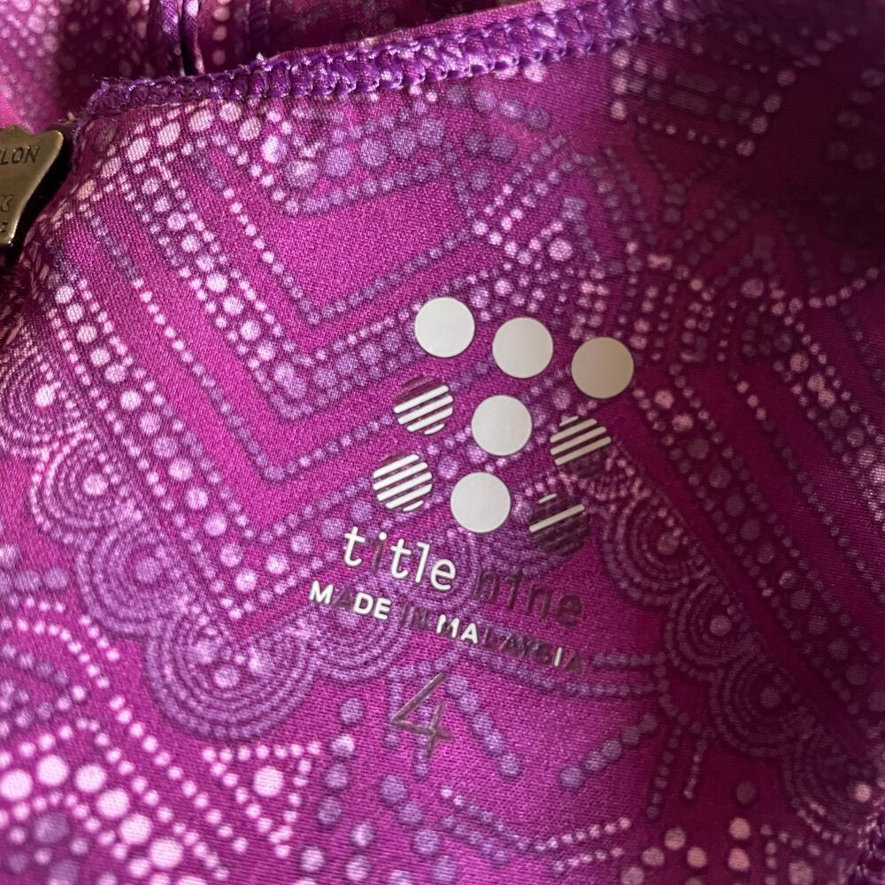 Title Nine Magenta Geometric A-Line Dress - Picture 4 of 12